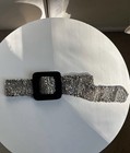 Rare Handmade Vintage 60s Clear Rhinestone Black Buckle Statement Friction Belt