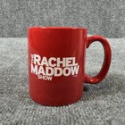 The Rachel Maddow Show Msnbc Red Coffee Mug Political News Tv Host Rare Euc