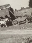 1915 Photo Plate Clay New York  Road Building Crew Horse Wagon Old Steam Roller