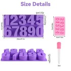3d Number Silicone Fondant Mold Chocolate Cake Decorating Baking Mold Tools