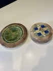 Majolica Covered Butter Dish American Potter Griffin  Hill And Smith C  1880