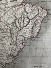 South America Continent 1848 Chambers Gellatly Engraved Hand Colored Map
