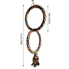 Hanging Parrot Round Ring Perch Toy Double Rope Ring Perch Bird Cage Toy