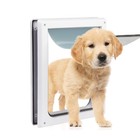 Medium Dog Flap Sliding Glass Door Insert 2 Way Locking Pet Entry Easy Install
