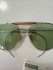 Bausch   Lomb Pre Ray Ban Silver Aviator Sunglasses Silver Green Wwii Era Vgc