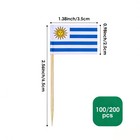 Ahfulife Uruguay Flag Toothpick Flags For World Cup Decorations 100 