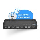 4k 3 Port 3x1 Hdmi Kvm Switch By Orei  Share Multiple Devices ukm-301c 