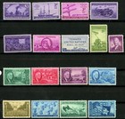 1944   1945 Commemoratives Complete Set Of 17 Mnh Stamps Scott   s 922 To 938