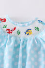Boutique Baby Girls Princess Ariel Little Mermaid Smocked Embroidered Romper