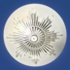 Antique vintage Art Deco Frosted Starburst Glass Ceiling Light Fixture