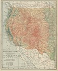 Two United States Maps East west Genuine 1906 Date City Port Rail Canal Physical
