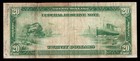 1914  20 Twenty Large Size Federal Reserve Note Chicago Fr  991a Fine Circulated