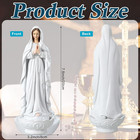 Our Lady Of Lourdes Statue Figurine 8   Bright Ivory Virgin Mary Statue Blessed