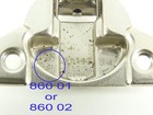 Grass 860-01   860-02 Soft Close Flat Plate Replacement Hinge-new- Sold In Pairs