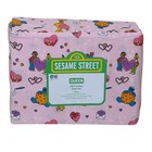 Sesame Street Queen Cotton Sheet Set Pink Hearts 4 Pc Elmo Bert Big Bird
