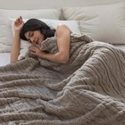 Taupe Fleece Throw Blanket For Couch - Super Soft Cozy Plush Fuzzy Blanket For