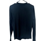 Patagonia Mens Merino Wool Blend Long Sleeve Base Layer Top Black Small