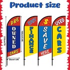 4 Pack Used Cars Flags - Second Hand Cars Dealer Flags Set With Pole Kit Outs   