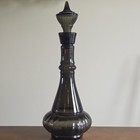 Vtg Jim Beam I Dream Of Jeannie Genie Bottle 1964 Smoke Green Glass Decanter