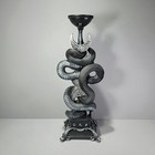 Triple Moon Snake Candle Holder  Pentacle Crystal Ball Pedestal