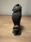 Vintage 1918 Cast Iron Owl Coin Bank Be Wise  Save Money