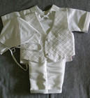 New Gift Baby Boy Baptism wedding christmas White Tuxedo Suits 5pc  Xl   18x24m 