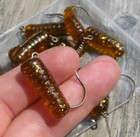 1  Soft Plastic Grub Gold With Glitter Hook Inserted Lot Of 25