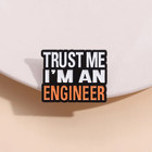 Funny Humorous Phrase Enamel Pins Geometric Quotes Lapel Badge