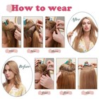 Russian 100  Human Hair Extensions Clip In Real Remy Hair 8 Pcs Full Head Blonde
