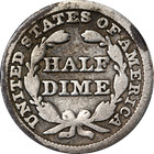 1848-p Seated Liberty Half Dime