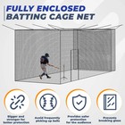 Sturdum 35x12x12ft Batting Cage Net  Baseball Softball Hitting Cage For Training