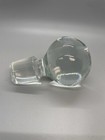 Large Heavy Clear Round Smooth Glass Decanter Bottle Stopper Ball Topper Vtg 