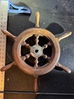Vintage 21    Wooden Ship Wheel Captain Helm Nautical Maritime Decor
