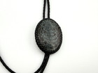 Vintage Handmade Indonesian Water Snake Skin Leather Bolo Tie With Silver Tips