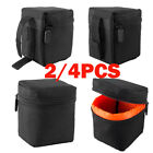 2 4 Pcs Camera Lens Bag Small Padded Protective Pouch Cover Shockproof Case