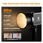 K f Concept 60w Cob Video Light Bi-color Light W  Handle  carrying App Control