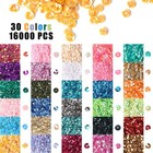 30 Colors Loose Craft Sequins Bulk 300g 4mm Sewing Diy Embellishments Emroidery