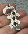 Vintage Native American Navajo Handmade Gecko Pendant Signed Yazzie