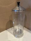 Vintage  Barbicide Barbers Disinfectant Glass Jar W  Metal Lid And Insert Salon