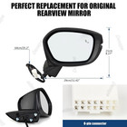 Passenger Side Mirror Assembly Compatible With Honda Civic 2022-2025 Heated With