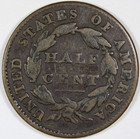 1832 Classic Head Half Cent 51k Mintage Very Fine Chocolate Brown Free Shipping