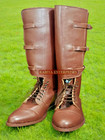 Ww1 British Army Military Horse Riding Officer Buckle Boots  Us Size 5 To 15