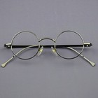 40mm Small Round Vintage Gunmetal Eyeglass Frames Metal Full Rim Unisex Glasses