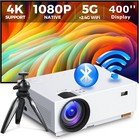 4k Projector 5g Wifi Bluetooth 32000lm 1080p Hd Movie Home Theater 120  Screen