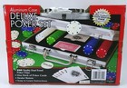 Nib Deluxe Poker Set In Aluminum Case 200 Chips And One Deck Of Cards