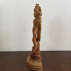 Vintage Gorgeous Detailed Hand Carved Wood Hindu Goddess Lakshmi 10 
