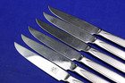 Set 6  Gehring Dinner   Steak Knives  Solingen Germany Satin glossy Handle Mcm