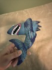 Hand Sculpted Balinese Shark Lantern Figurine 7    Tall Metal Animal New Rare