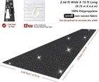 Glitter Black Carpet Runner For Party  2 46x15ft  200gsm Glitter Non-woven Fabri