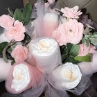 Pink Diaper Floral Bouquet Girl Baby Shower Gift 